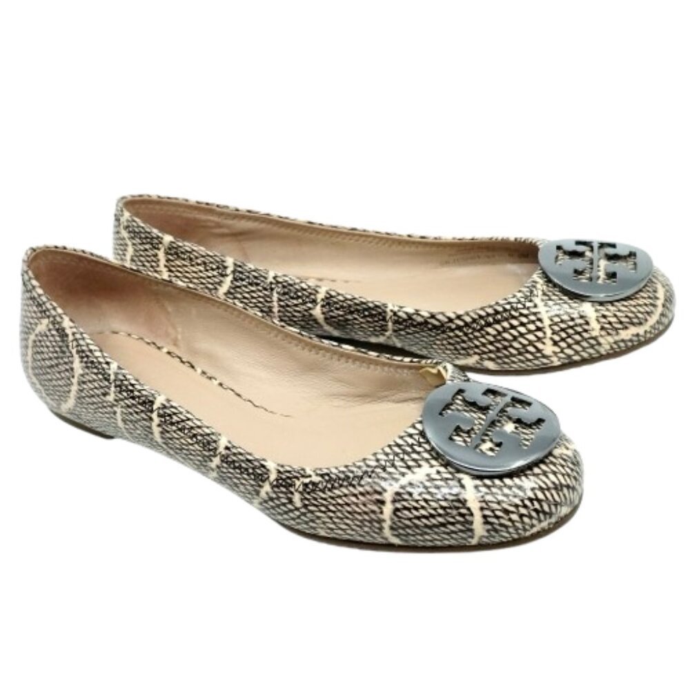 Tory Burch~Reva Logo~Python Embossed Leather Ball… - image 5